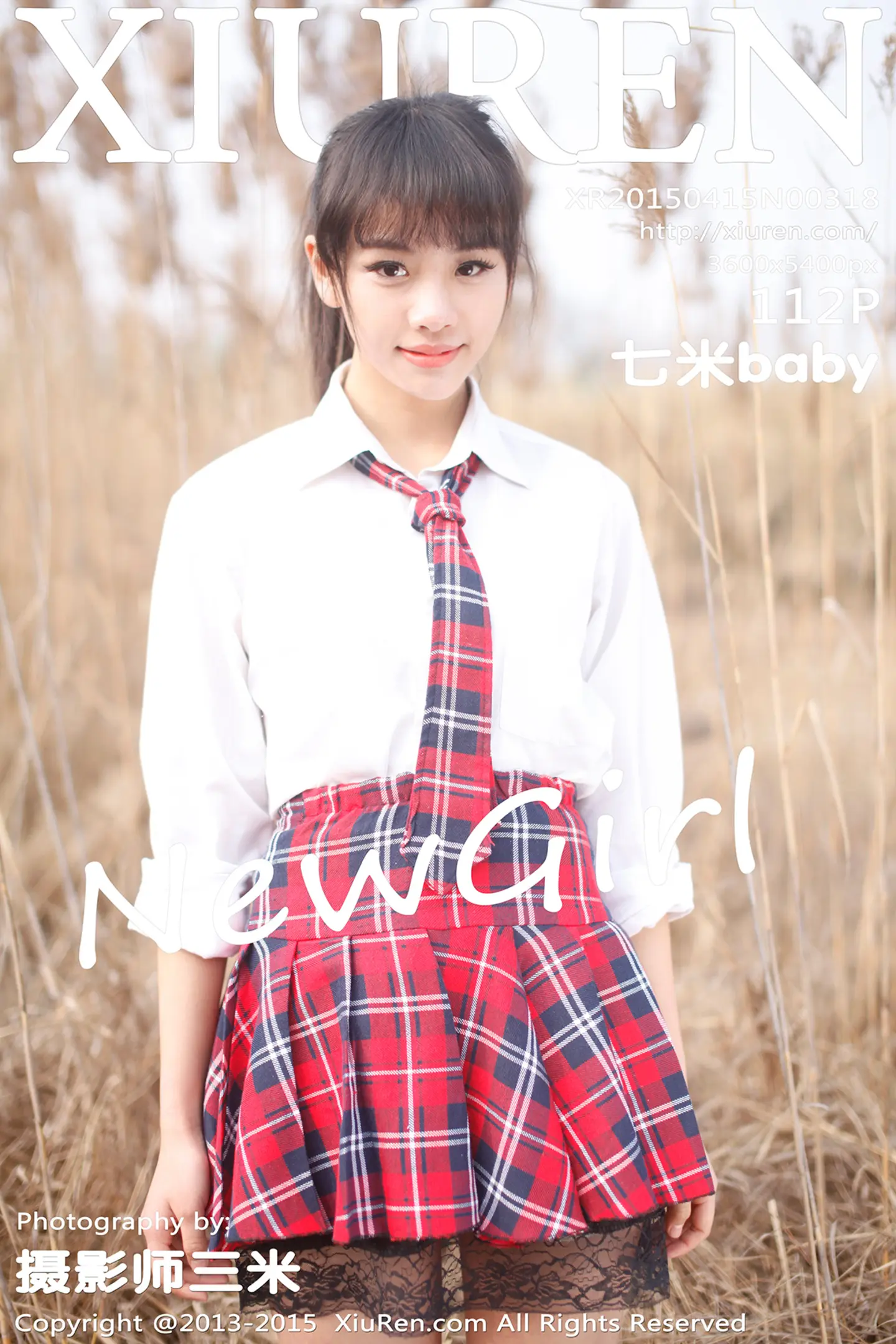 [XiuRen秀人网]No.318_邻家女孩七米baby户外红色格子裙清新学生装迷人写真112P-秀人网 - XiuRen.Space